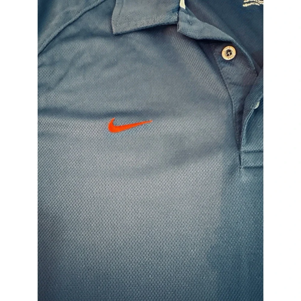 Nike Dri-FIT Atlanta Braves Men Polo Shirt XL Navy Blue MLB Short Sleeve